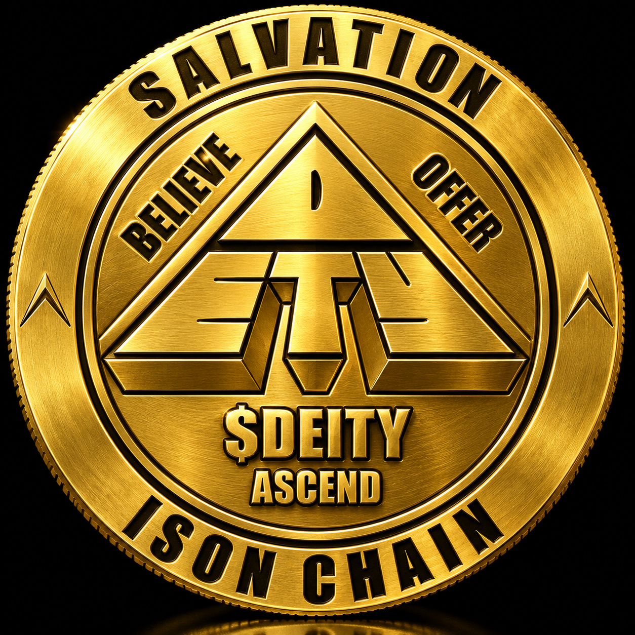 Deity Coin gold coin artwork